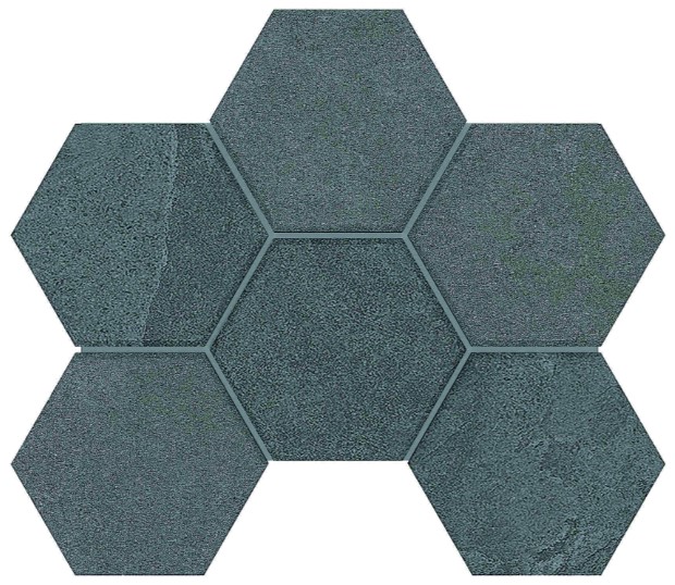 LN03/TE03 Luna Anthracite Hexagon 250x285 неполированный серый мозаика