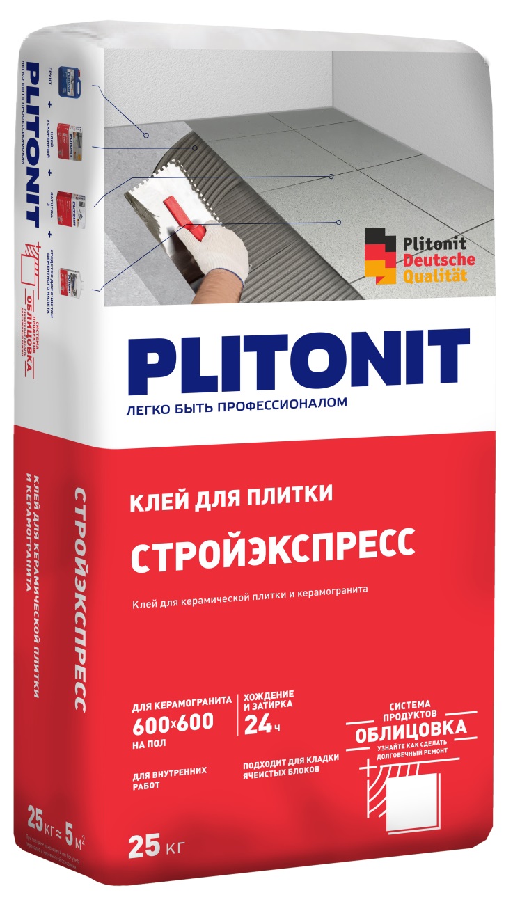 Клей Plitonit СтройЭкспресс, 25 кг
