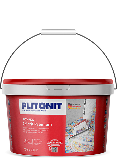 Затирка для швов PLITONIT Colorit Premium биоцидная (для швов от 0,5 до 13 мм), 2 кг