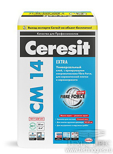Ceresit CM 14, с армирующими микроволокнами (25 кг)